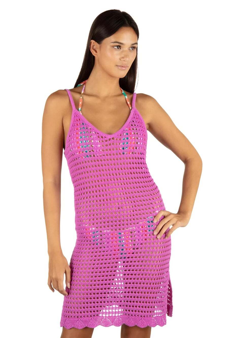 NEW Hurley Women's M/L Crochet Beachwear Mini Dress • Reg Price $70